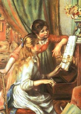 Pierre Auguste Renoir Girls at the Piano oil painting image